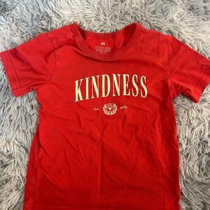 H&M Red Kids Kindness T-Shirt
